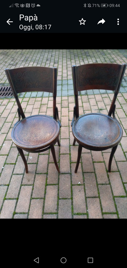  N.3 SEDIE SCOLTITE IN LEGNO DEL 1800