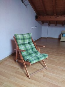 Sedia sdraio in legno