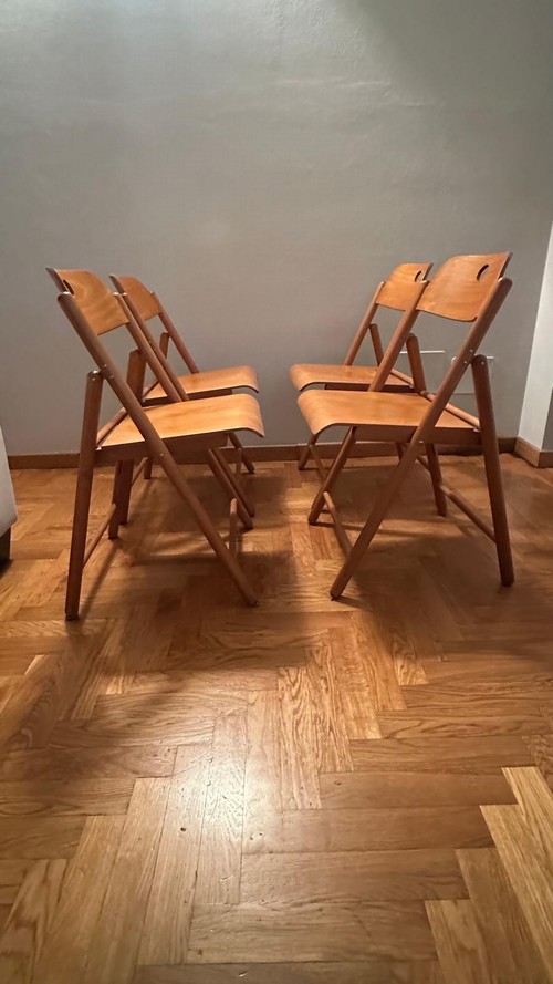 4 Sedie foppappedretti pieghevoli