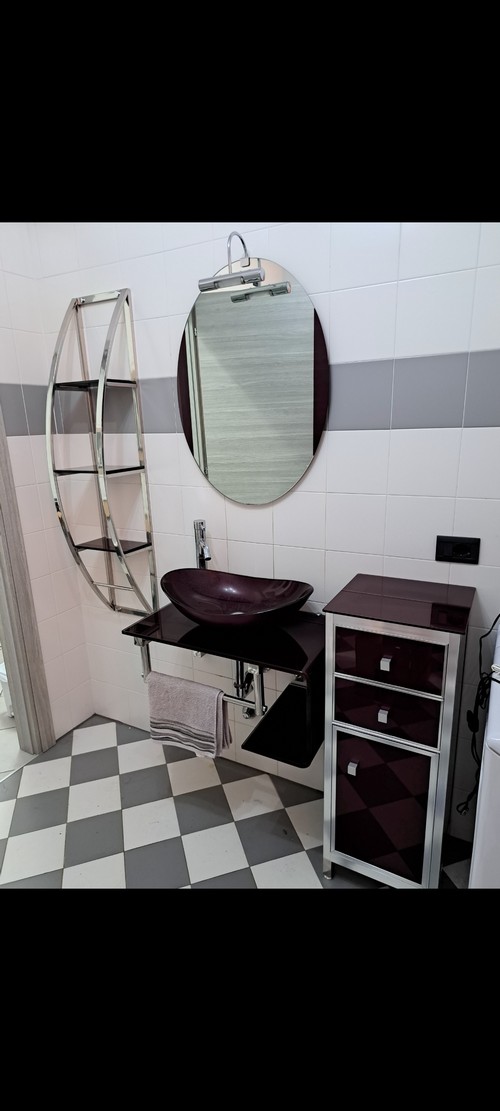 SET MOBILE BAGNO MODERNO COLOR MELANZANA