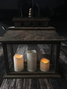 Lanterna con 3 candele a pile