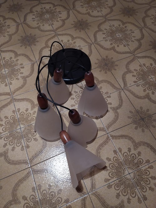 Lampadario da soffitto con 5 faretti