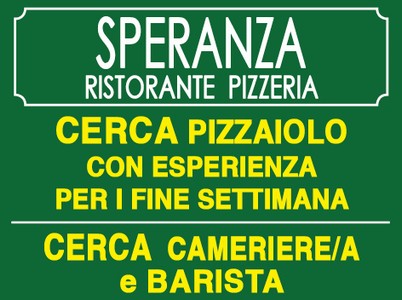 Pizzaiolo - Cameriere - Barista