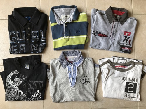 6/7 anni - 6 maglie e polo cotone pesante marca