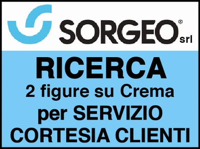SORGEO SRL Ricerca per SERVIZIO CORTESIA CLIENTI