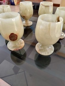 Bicchieri in onice