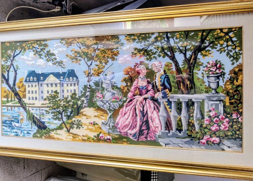 Quadro DAME  fatto a mezzo punto