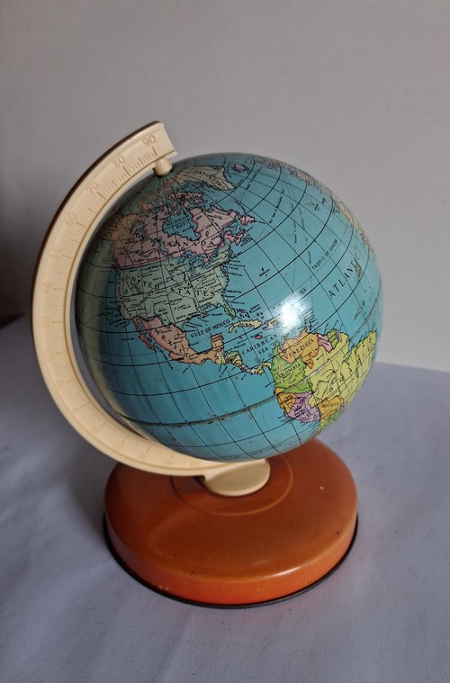 Piccolo mappamondo inglese  da scrivania vintage i